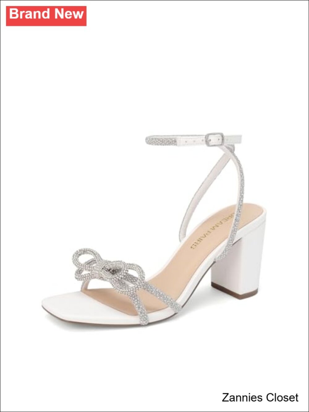 ✨Dream Pairs Faux Leather Ankle Strap Low Chunky Heel Sandals